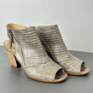 Paul Green Leather Metallic Heels